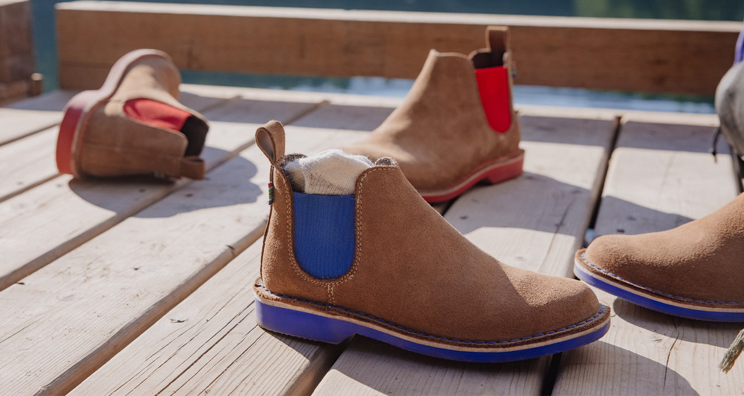 Veldskoen unisex Chelsea safari suede ankle pull on - men’s 7 woman’s 8.5 Chelsea Boots – Veldskoen Shoes USA main image 2