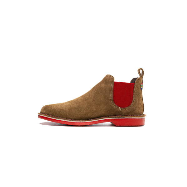 Chelsea Boot Pinotage Rode Zool