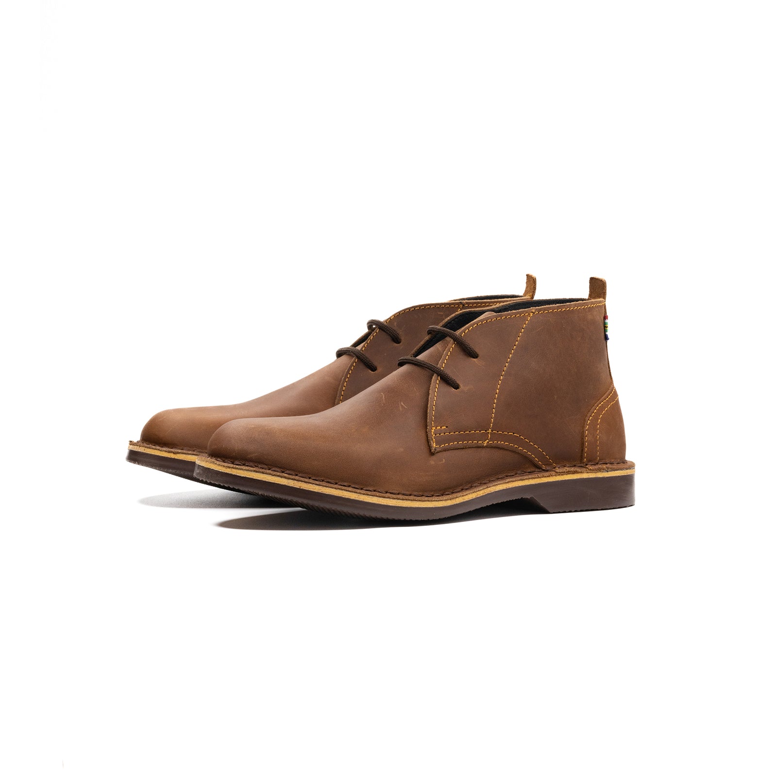 Veldskoen Men\'s (unisex) Chukka Boots in Red Brown - Classic Leather Chukka Veldskoen Chukka Boots : Veldskoen : Kendrick Imports main image 4