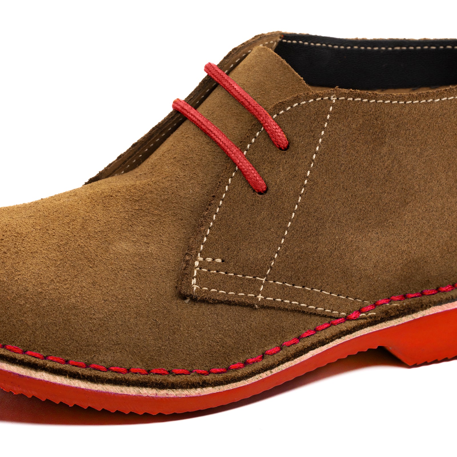 Veldskoen Traditional Heritage Leather Shoes Pinotage Red Sole US Mens 6 Women 8 Chelsea Boot Pinotage (Red Sole) – Veldskoen Shoes USA main image 4