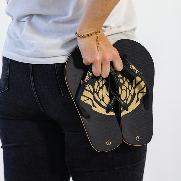 Plakkie Protea (Zwart en Goud)